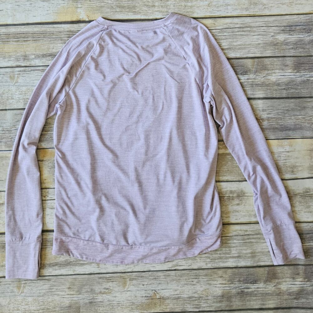 Copper Fit Purple Heathered Long Sleeve Top sz M - Picture 6 of 6
